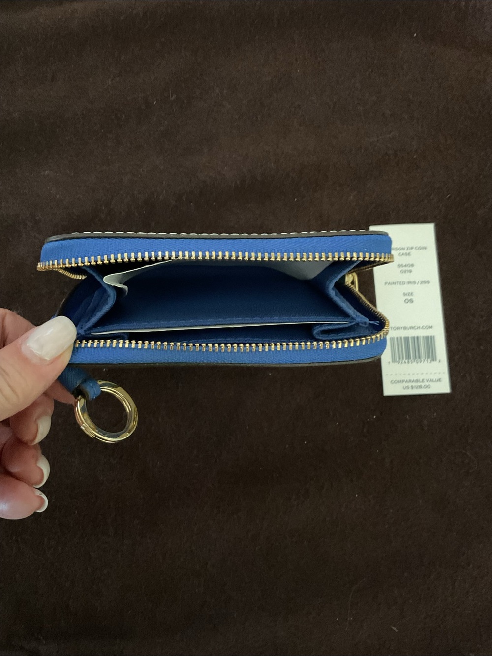 Tory Burch Floral Zip Wallet in Cream and Multicolor - Picture 3 of 3